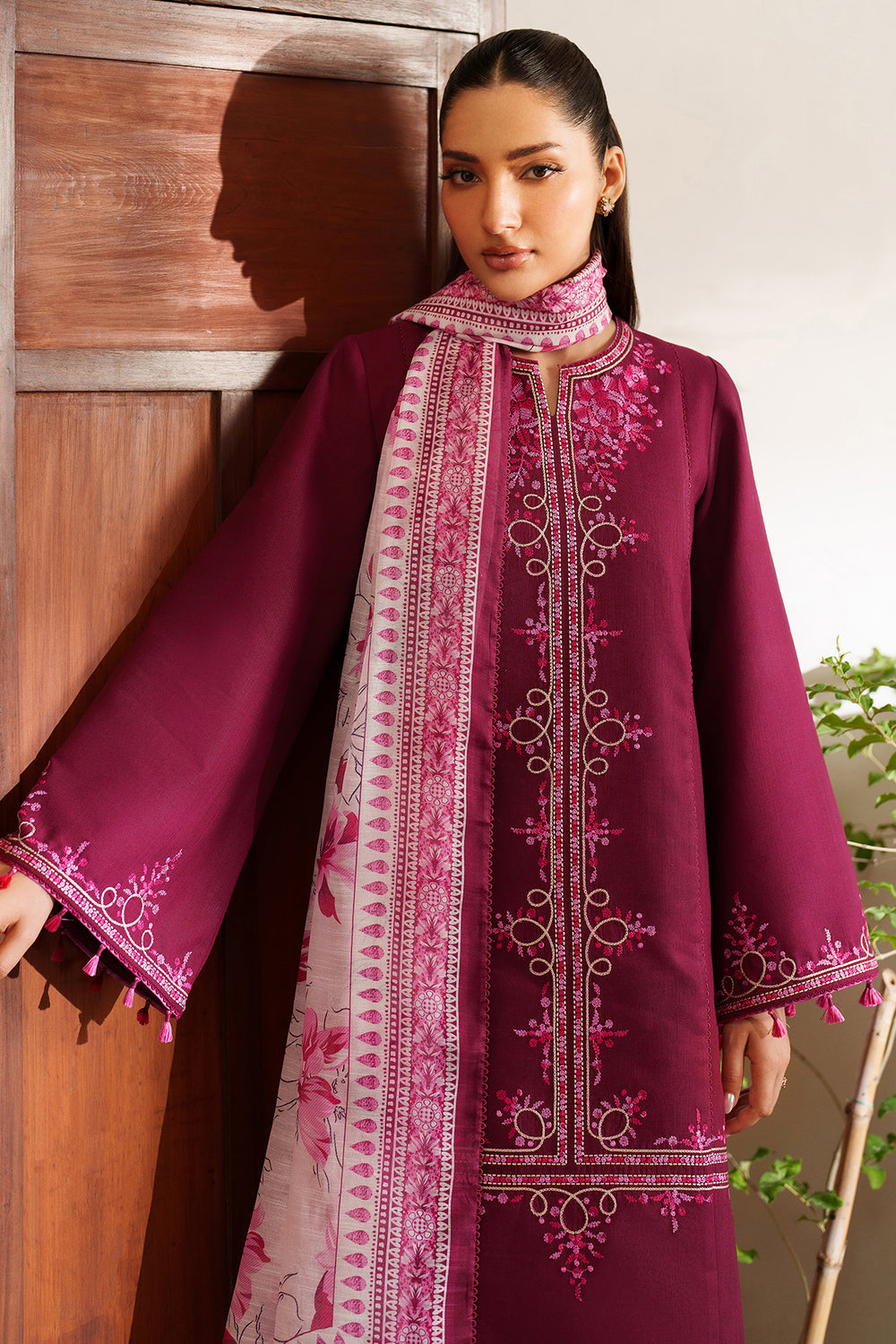 Embroidered 3PC Suit – Premium Festive Collection AJS-110 HB