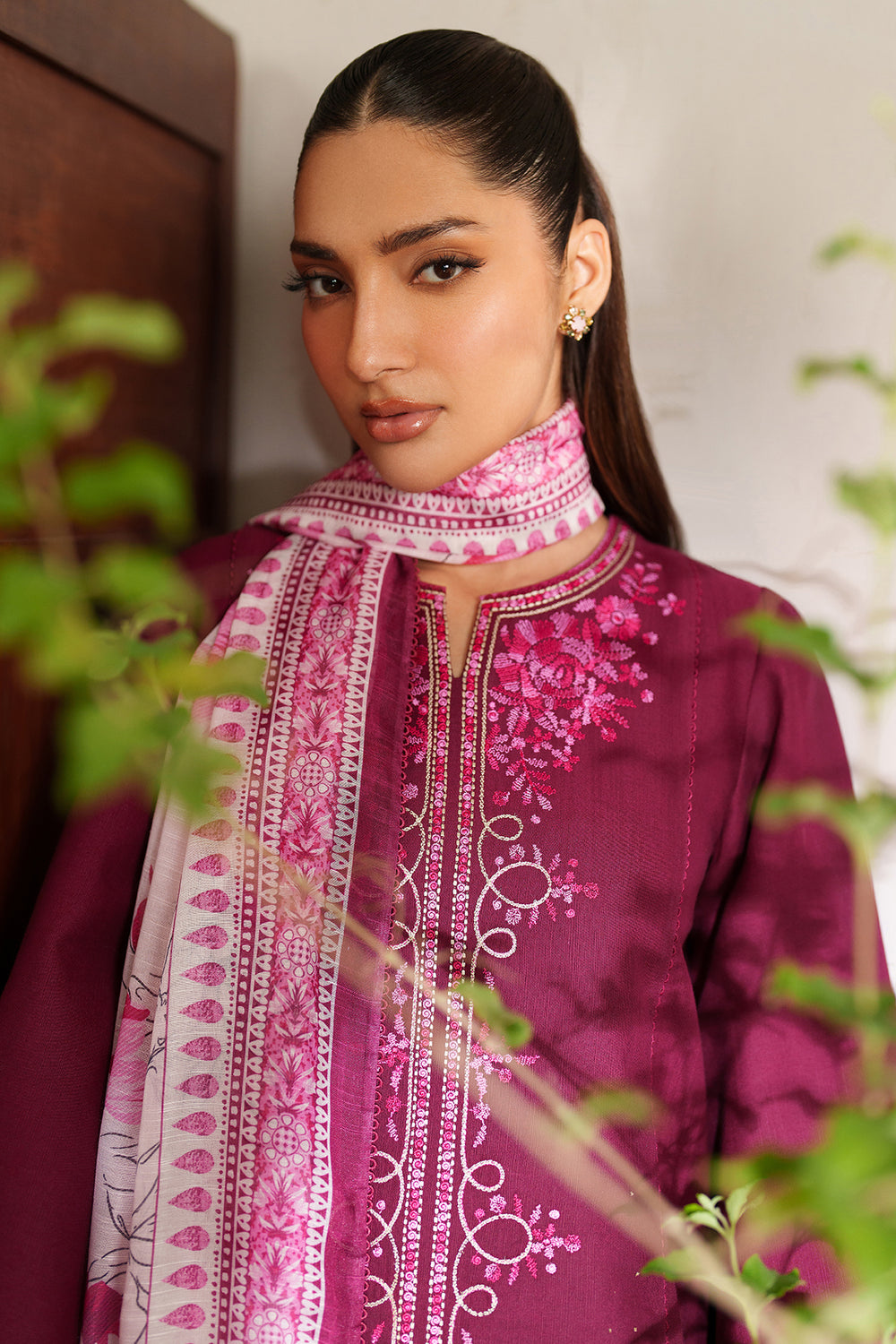 Embroidered 3PC Suit – Premium Festive Collection AJS-110 HB