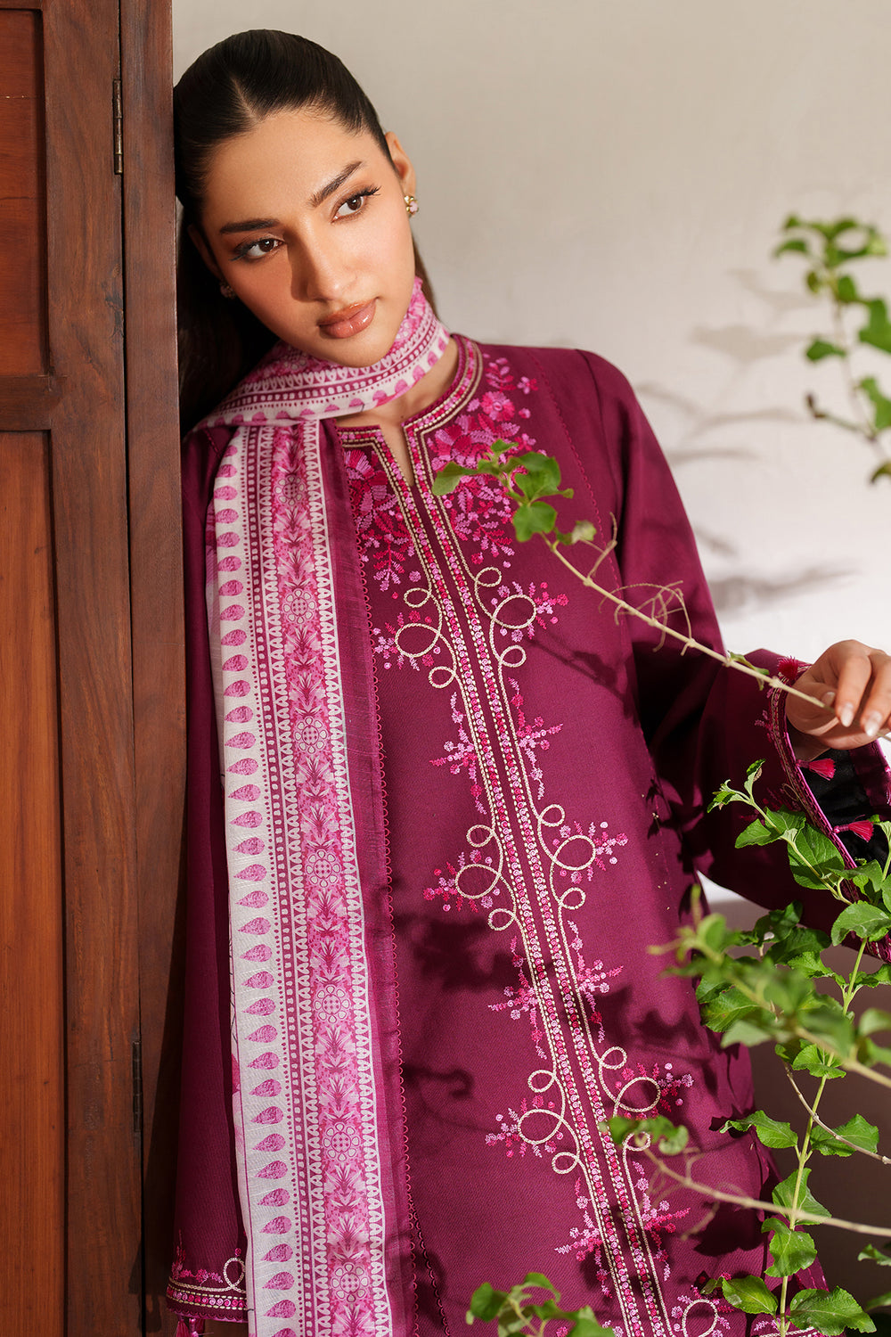 Embroidered 3PC Suit – Premium Festive Collection AJS-110 HB