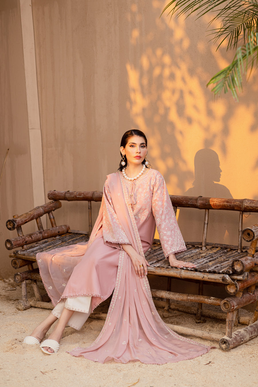 Embroidered 3PC Suit – Premium Festive Collection AJS-120 HB