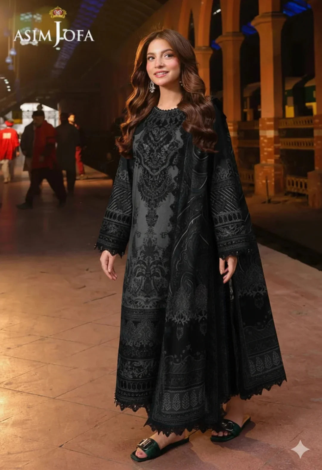 3PC LAWN PRINTED SHIRT WITH VOILE PRINTED DUAPTTA - 4014