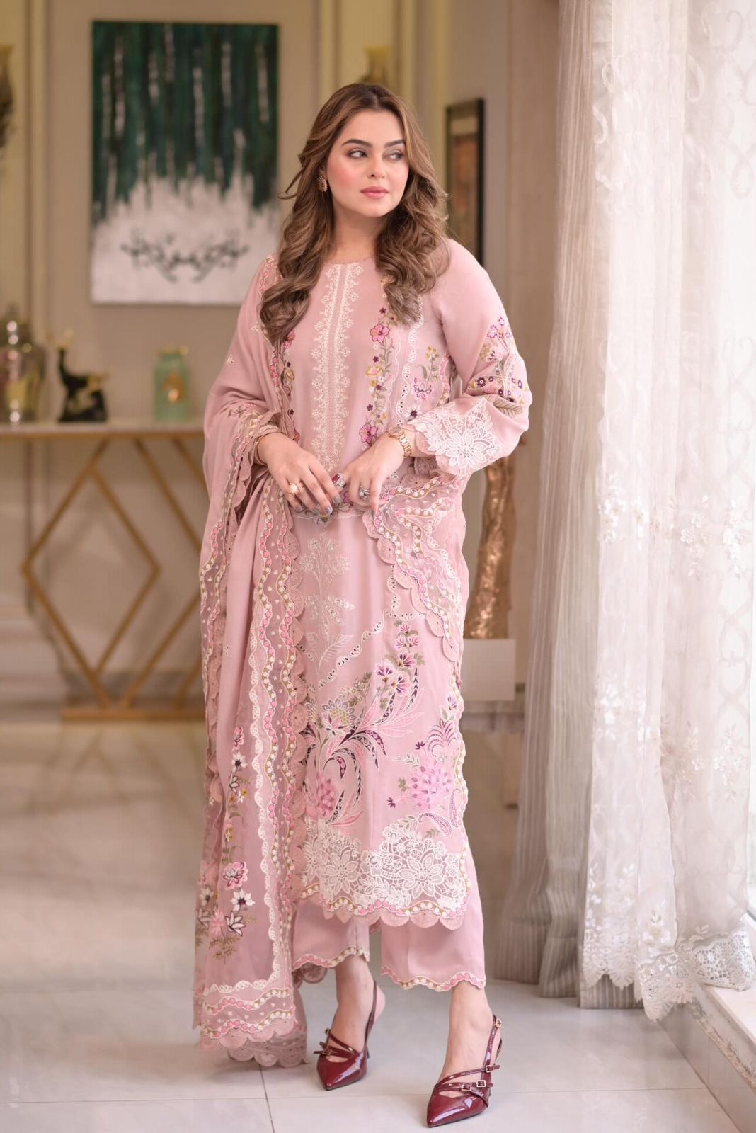 DHANAK EMB 3PC SUIT BH -0010031