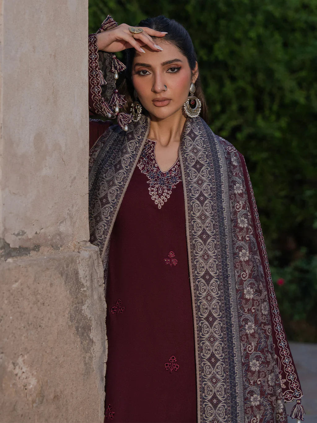 DHANAK EMB 3PC SUIT BH -001011