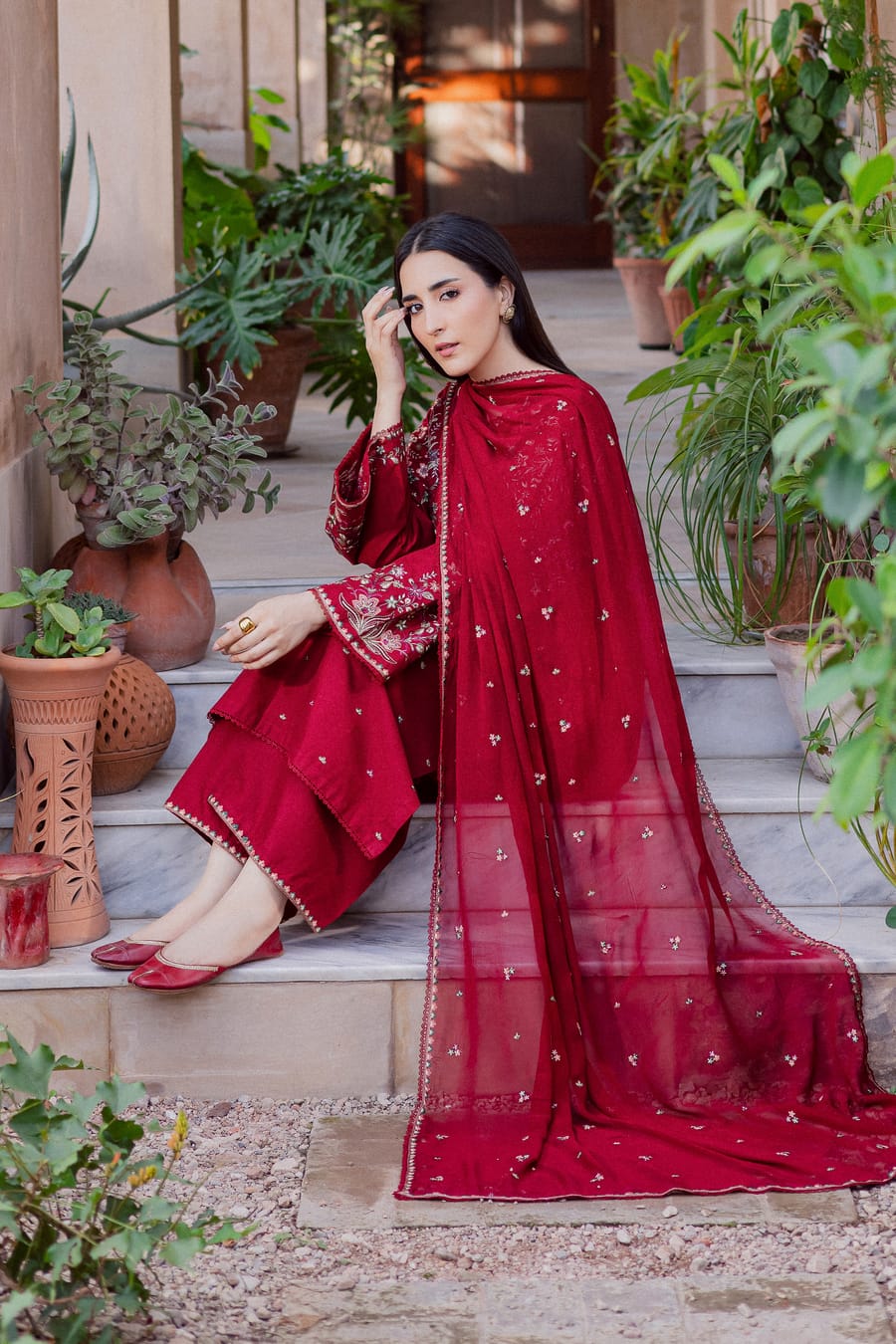 DHANAK EMB 3PC SUIT BH -0010039